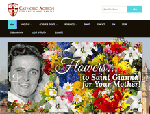 Tablet Screenshot of catholicaction.org